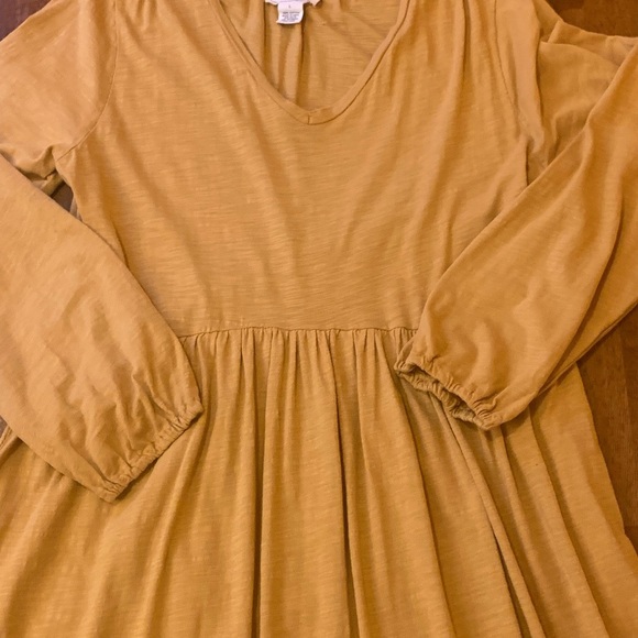 For The Republic maxi dress women’s large golden yellow v-neck Lagenlook… - Picture 2 of 9